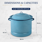 6 Piece Enameled Steel Cookware Set Steamer Dutch Oven Multi Use Dish Kitchen Pots and Pans Set