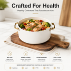 11Pc Ceramic Cookware Set Nonstick Pots and Pans Non Toxic Kitchen Cookware Dishwasher Safe Cream
