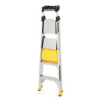 Gorilla Ladders Removable Dual Platform Heavy Duty Ladder with Project Bucket, 5.5 Ft, Aluminum, Multicolor