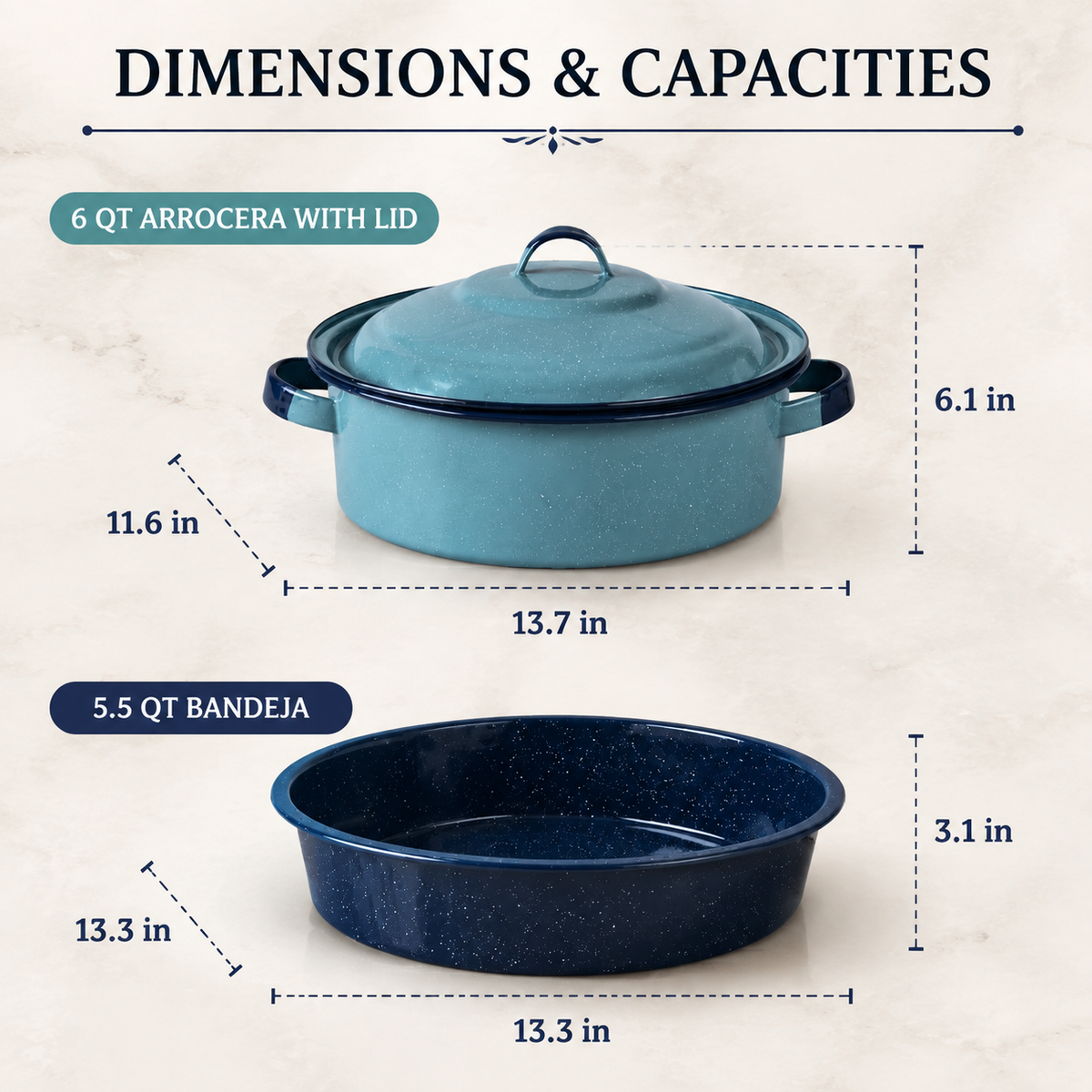 6 Piece Enameled Steel Cookware Set Steamer Dutch Oven Multi Use Dish Kitchen Pots and Pans Set