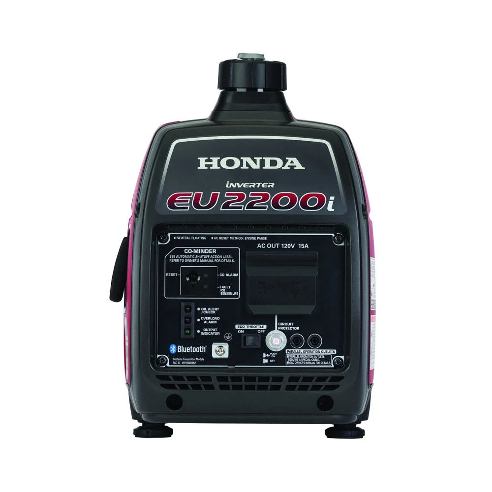 Honda 2200 - Watt Remote Stop/Recoil Start Bluetooth Super Quiet Gasoline Powered Inverter Generator with Advanced CO