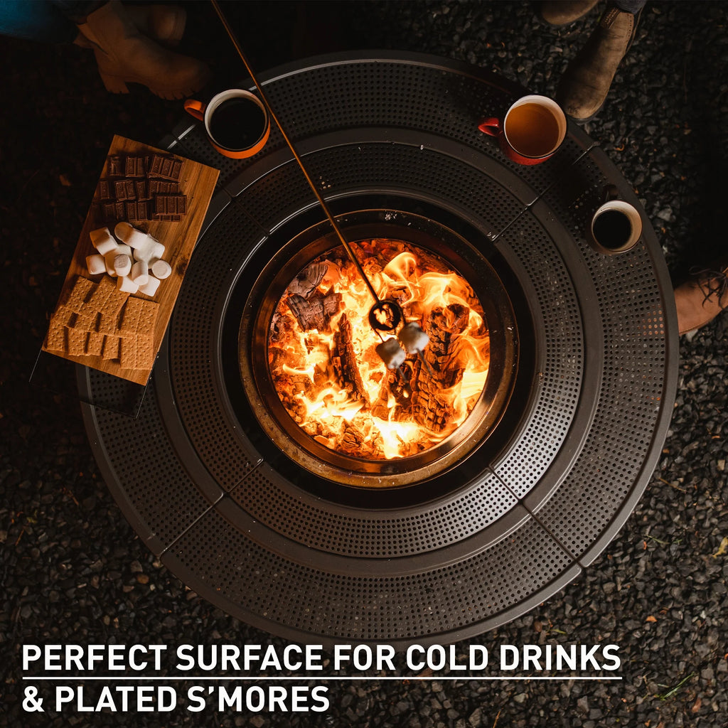 Solo Stove Fire Pit Surround Tabletop, Small Elevation for Ranger and Bonfire Wood Burning Outdoor Fire Pit, Powder