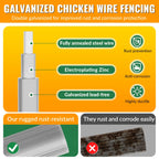 DWALE 48inx100ft 19 Gauge Heavy Duty Galvanized Wire Fence