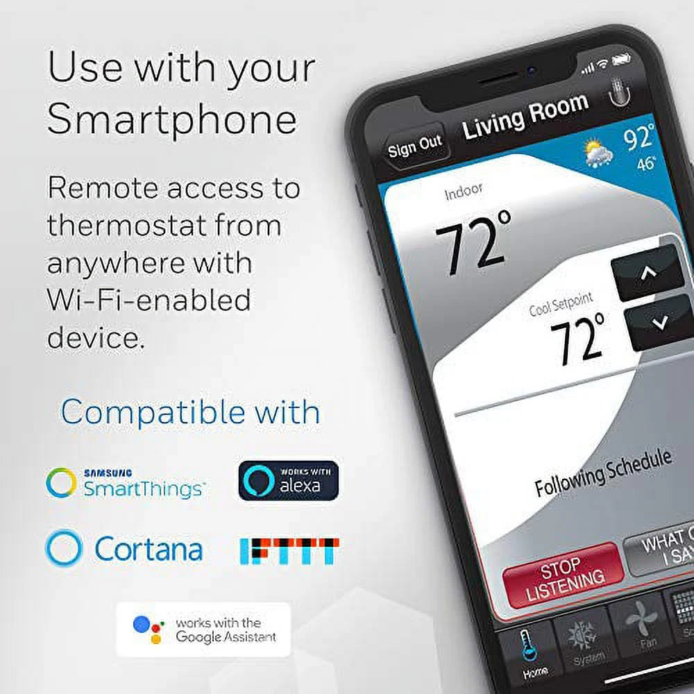 Honeywell Wi - Fi Smart Color Thermostat, 7 Day Programmable, Touch, Alexa Ready