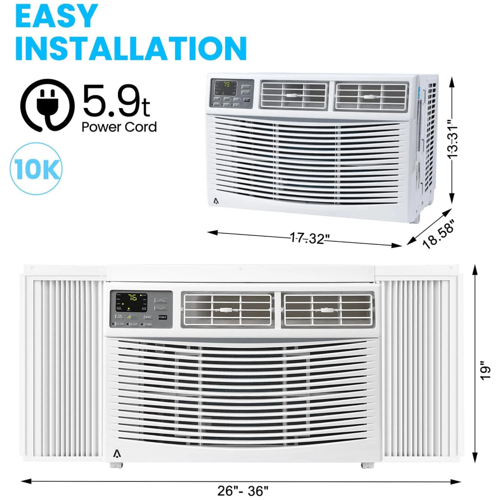 Garvee 5000 BTU Window Air Conditioner, Fast Cooling for Rooms up to 150 Sq. Ft, Window Ac Unit with 7 Level