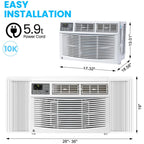 Garvee 5000 BTU Window Air Conditioner, Fast Cooling for Rooms up to 150 Sq. Ft, Window Ac Unit with 7 Level