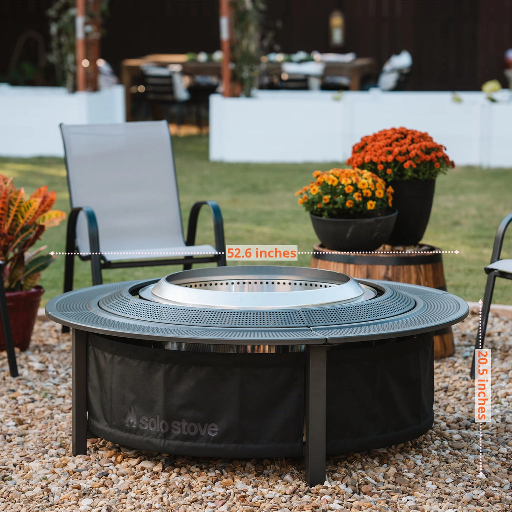 Solo Stove Fire Pit Surround Tabletop, Small Elevation for Ranger and Bonfire Wood Burning Outdoor Fire Pit, Powder