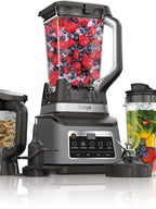 Ninja BN801 Professional Plus Kitchen System 1400 WP 5 Functions for Smoothies Chopping Dough & More with Auto IQ