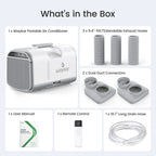 Waykar 4500BTU Portable Air Conditioner for Tent, Camping, RV, 130 Sq. Ft., Low Noise, Remote Control