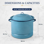 6 Piece Enameled Steel Cookware Set Steamer Dutch Oven Multi Use Dish Kitchen Pots and Pans Set
