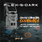 SPYPOINT Flex - S Dark Solar Outdoor Cellular Trail Camera - Integrated Solar Panel, No WiFi Needed, Night Vision