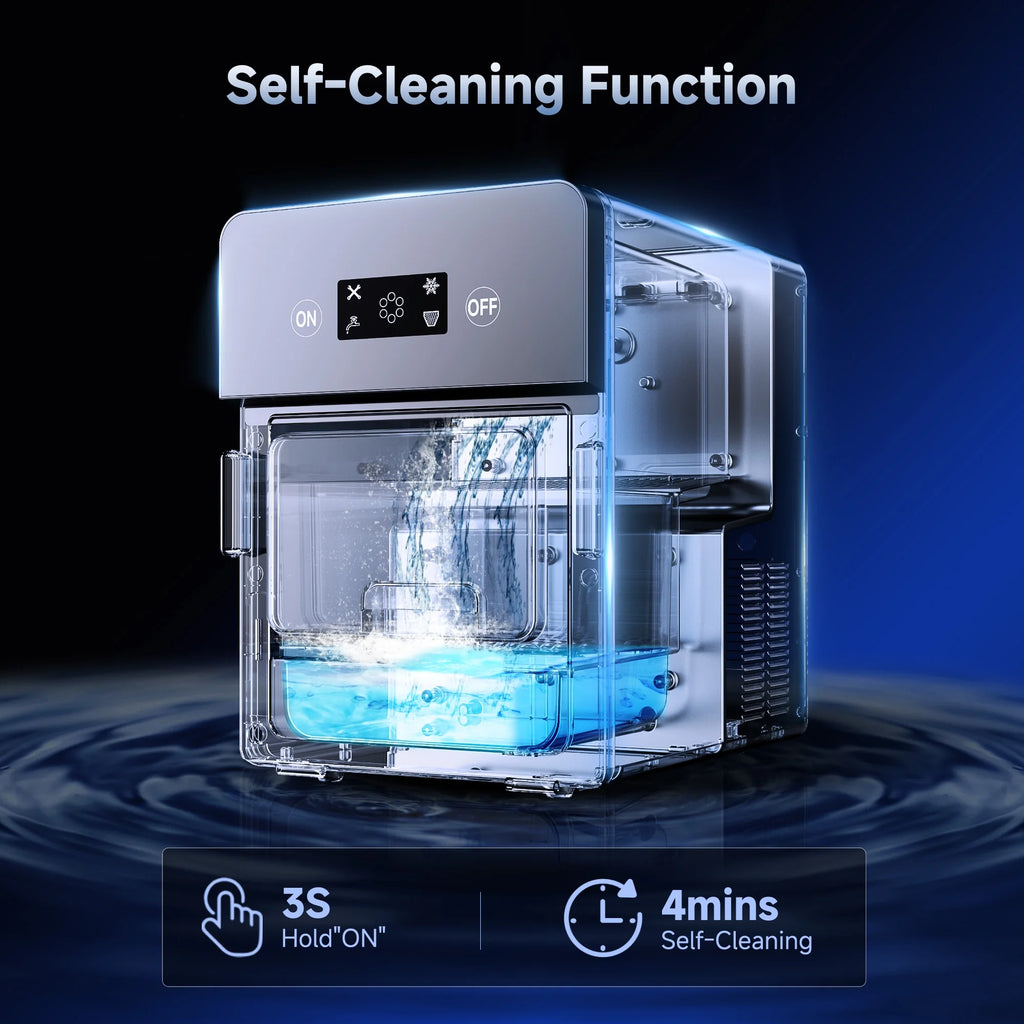 Simzlife Sphere Ice Maker, 10 Pcs/Hour, 150 Pcs/Day, Clear Ice Ball Maker with Enhanced Insulation, with LCD Touch