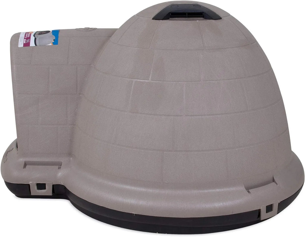Petmate Indigo Dog House (Igloo Dog House. Made in USA with 90% Recycled Materials. All-Weather Protection Pet
