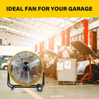 Simple Deluxe 24 in 3 Speed 4700 CFM Metal Drum Fan