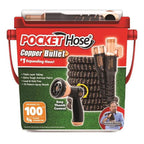 Copper Bullet by Pocket Hose, 3/4" Ultra - Light x 100 Ft Expandable Garden Hose with Spray Nozzle