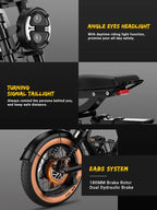 Luckeep M5 Electric Bike for Adults/Teen, 1500W Peak Motor, Max 32MPH, 48V 15AH Battery, Max 60 Miles Electric