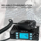 MB1 CB Radio[with CB Antenna], AM/FM CB Mobile Radio Bundle with Coaxial Cable, 40 Channel Base Station, Noise