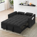55 in Convertible Futon Sofa Bed, Modern Loveseat Sleeper Sofa Couch with Pull - Out Sofa Bed for Living Room, Small