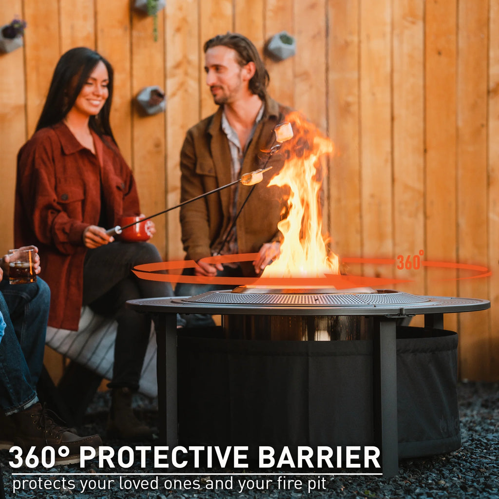 Solo Stove Fire Pit Surround Tabletop, Small Elevation for Ranger and Bonfire Wood Burning Outdoor Fire Pit, Powder