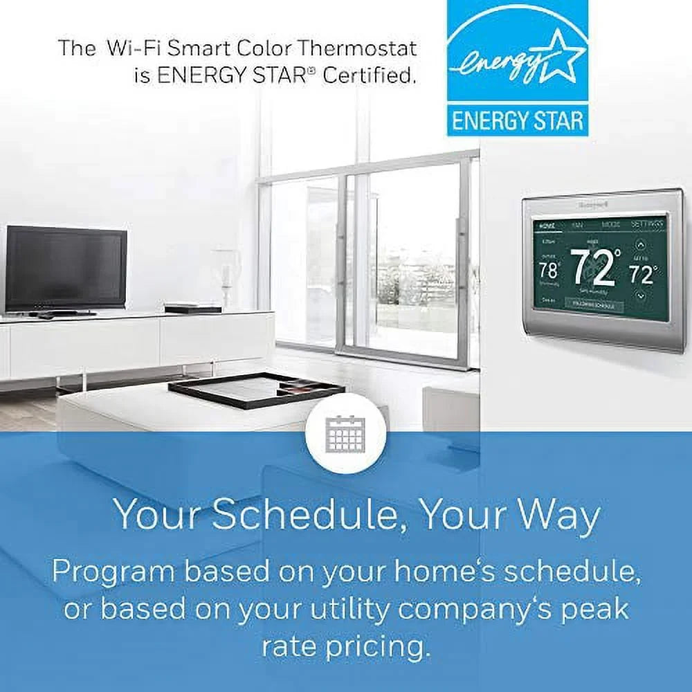 Honeywell Wi - Fi Smart Color Thermostat, 7 Day Programmable, Touch, Alexa Ready