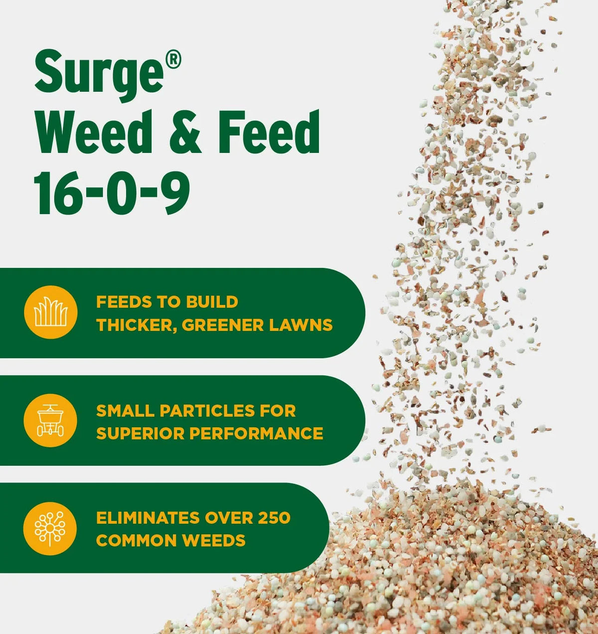 The Andersons Professional Surge Weed and Feed 16 - 0 - 9 Post - Emergent Weed Control and Fertilizer - Covers up to