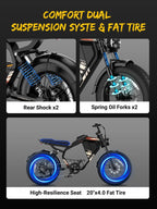 Luckeep M5 Electric Bike for Adults/Teen, 1500W Peak Motor, Max 32MPH, 48V 15AH Battery, Max 60 Miles Electric