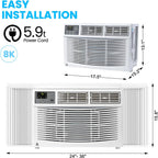 Garvee 5000 BTU Window Air Conditioner, Fast Cooling for Rooms up to 150 Sq. Ft, Window Ac Unit with 7 Level