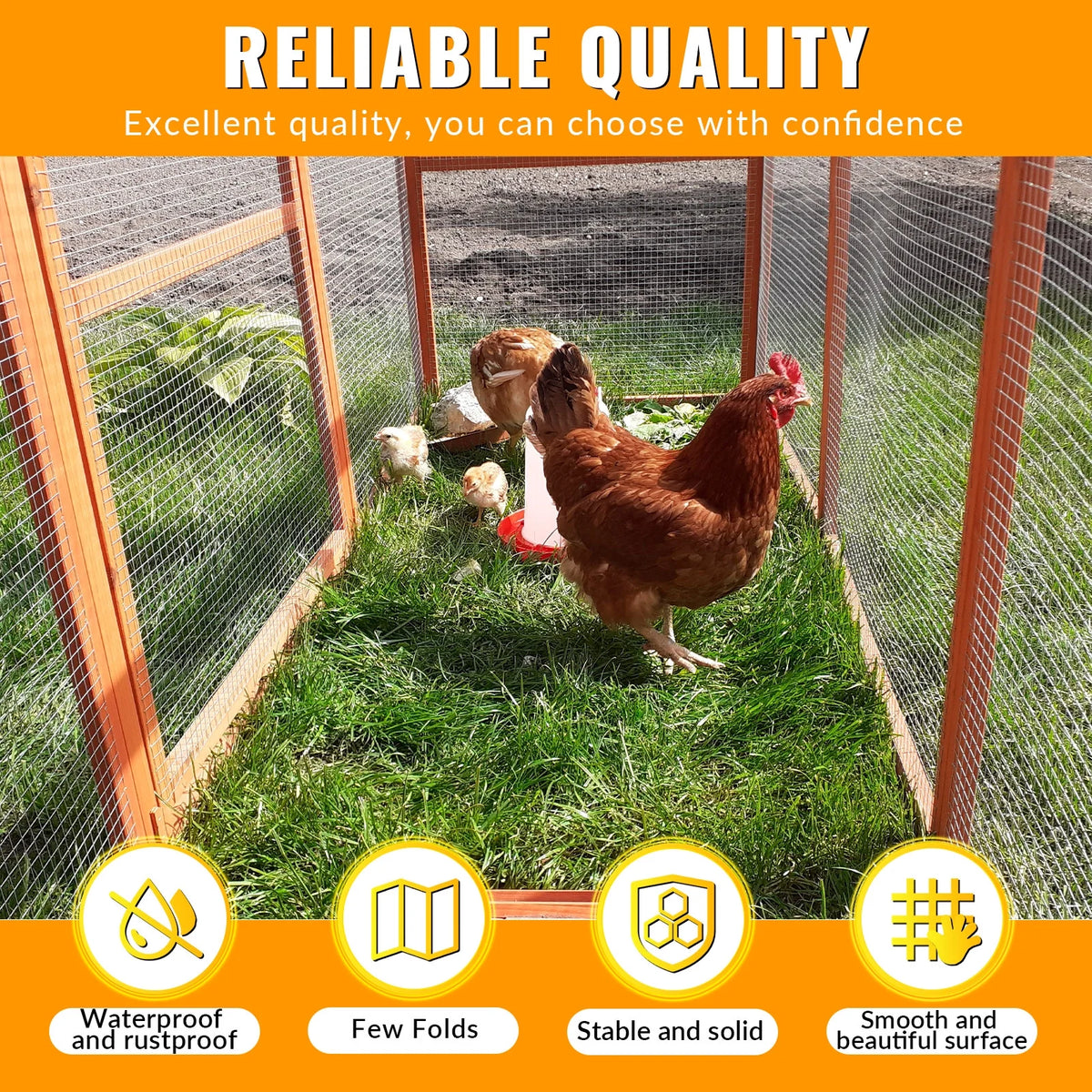 DWALE 48inx100ft 19 Gauge Heavy Duty Galvanized Wire Fence