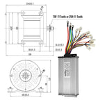 VEVOR 48V 2000W Brushless DC Motor Kit. 4300 RPM. with Controller & Throttle. for Go Kart/ATV. 10 lb