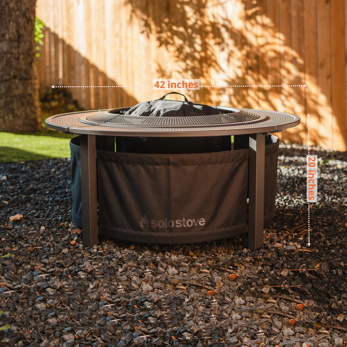 Solo Stove Fire Pit Surround Tabletop, Small Elevation for Ranger and Bonfire Wood Burning Outdoor Fire Pit, Powder