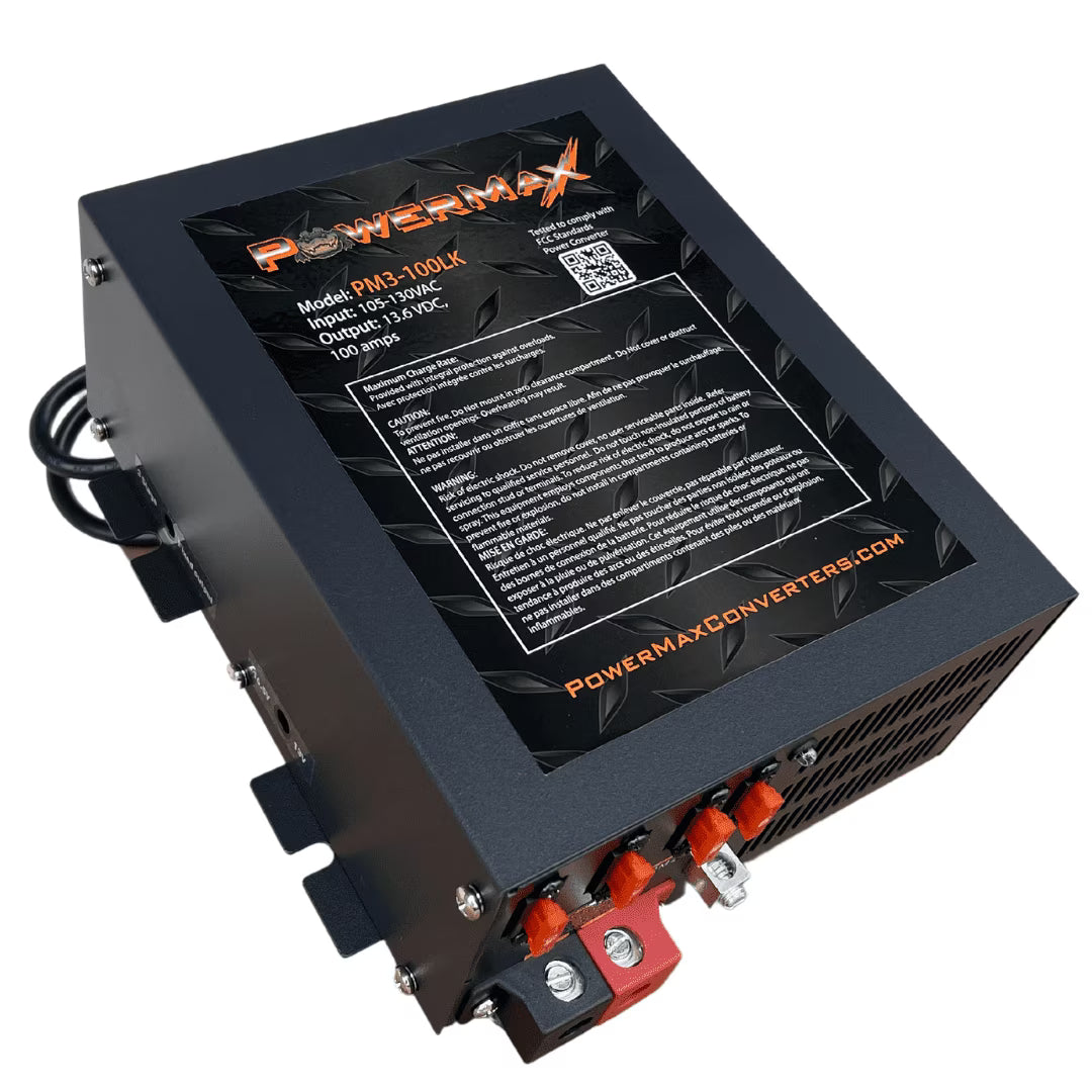 Powermax USA 100A 12V - 110V Smart Automotive Battery Charger