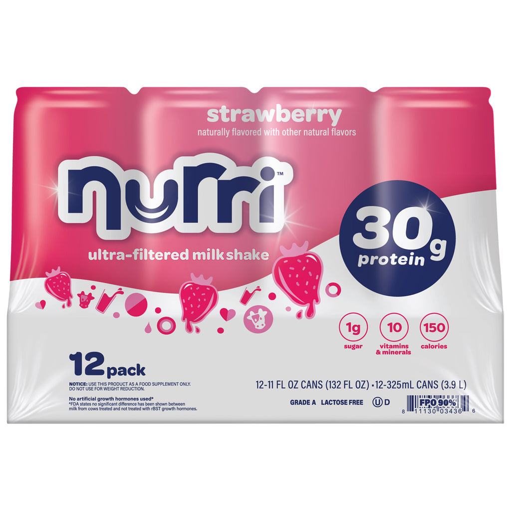 Nurri 30g Protein Shake, Strawberry, 11 Fl Oz, 12 - Pack