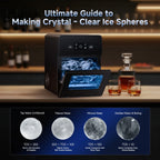 Simzlife Sphere Ice Maker, 10 Pcs/Hour, 150 Pcs/Day, Clear Ice Ball Maker with Enhanced Insulation, with LCD Touch