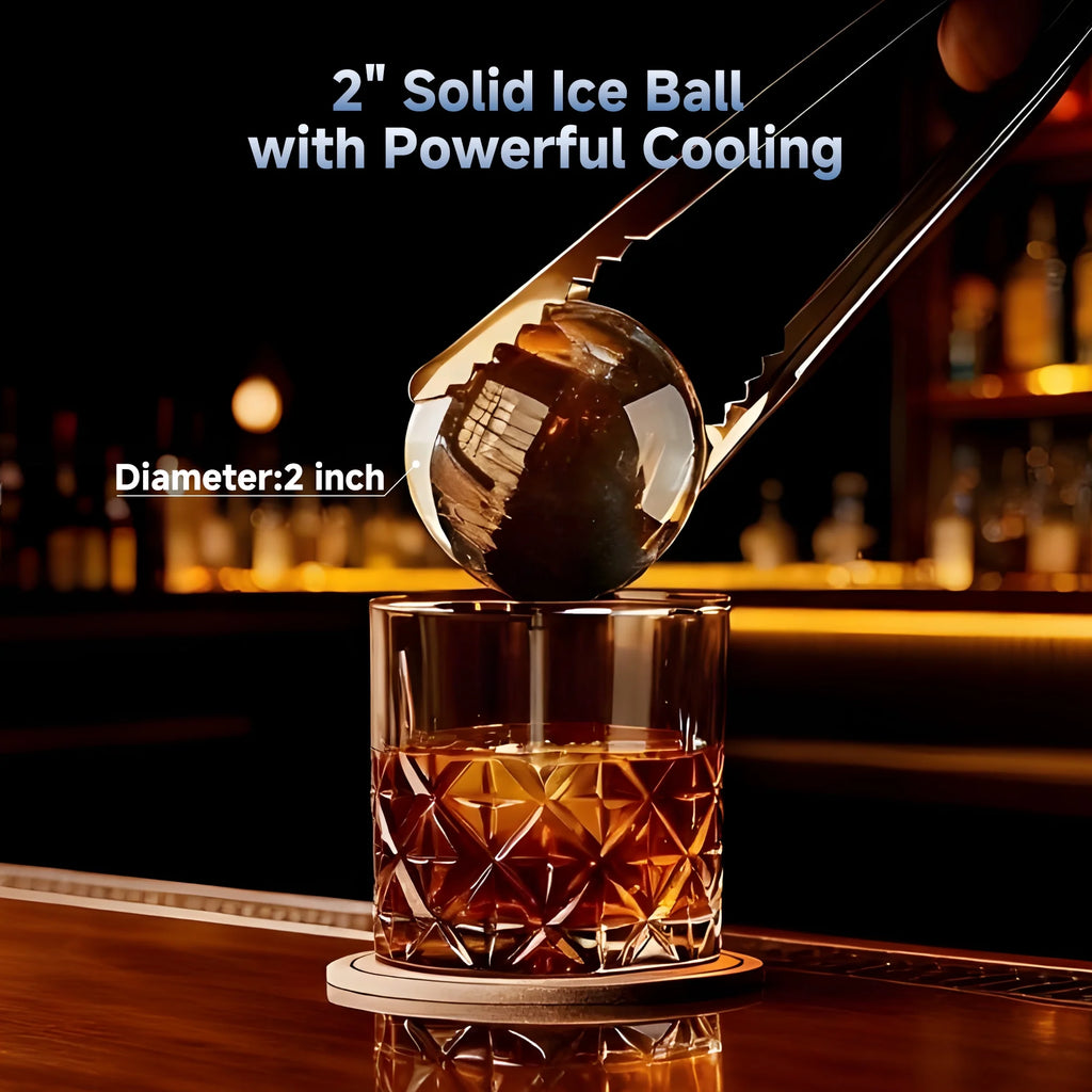 Simzlife Sphere Ice Maker, 10 Pcs/Hour, 150 Pcs/Day, Clear Ice Ball Maker with Enhanced Insulation, with LCD Touch