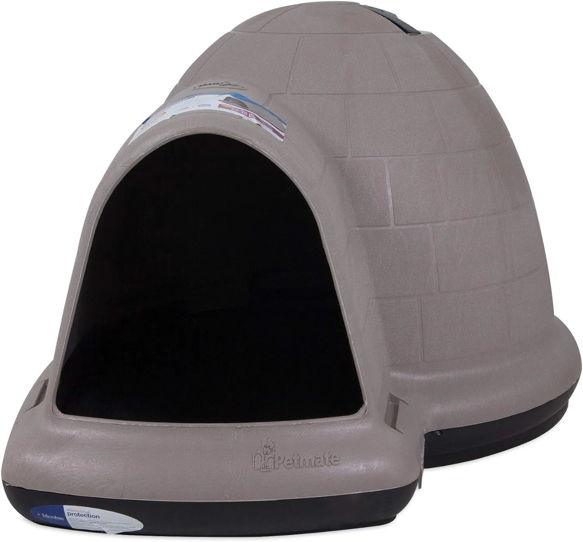 Petmate Indigo Dog House (Igloo Dog House. Made in USA with 90% Recycled Materials. All-Weather Protection Pet