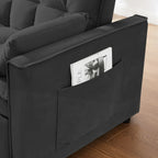 55 in Convertible Futon Sofa Bed, Modern Loveseat Sleeper Sofa Couch with Pull - Out Sofa Bed for Living Room, Small