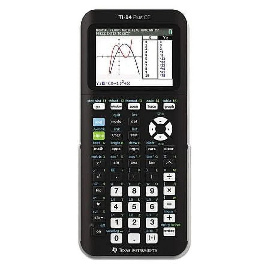 Texas Instruments Ti - 84 Plus CE Graphing Calculator, Black, 7.5 in