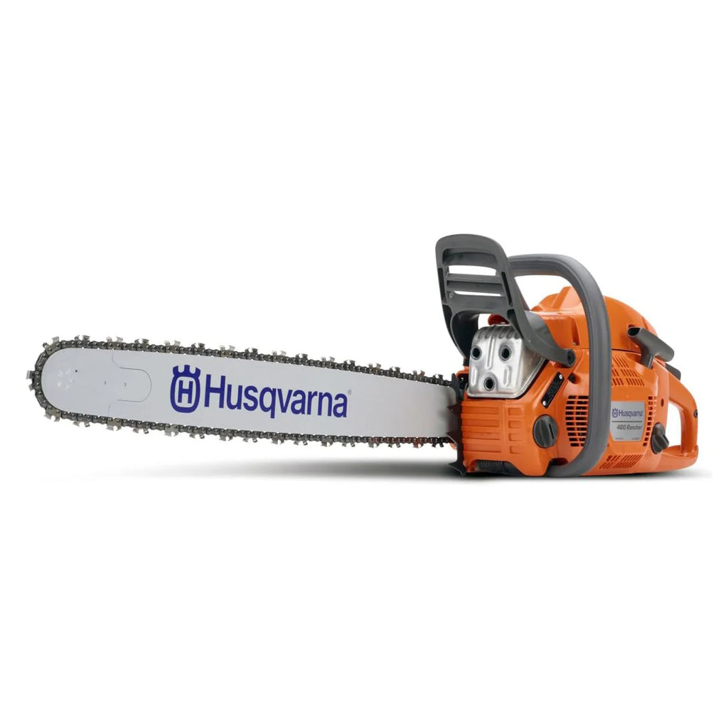 460 Rancher Gas Powered Chainsaw. 60.3-cc 3.6-HP. 2-Cycle X-Torq Engine. 24 Inch Chainsaw with Automatic Adjustable