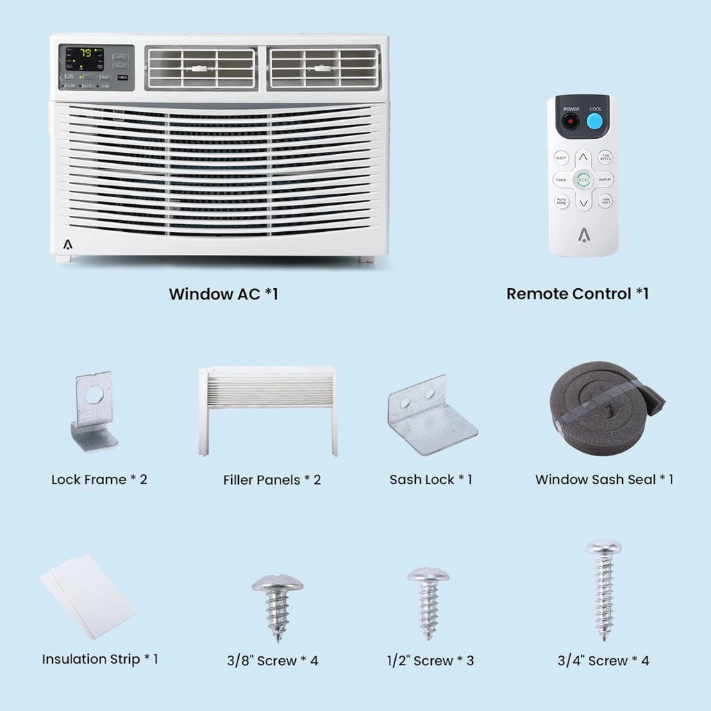 Garvee 5000 BTU Window Air Conditioner, Fast Cooling for Rooms up to 150 Sq. Ft, Window Ac Unit with 7 Level