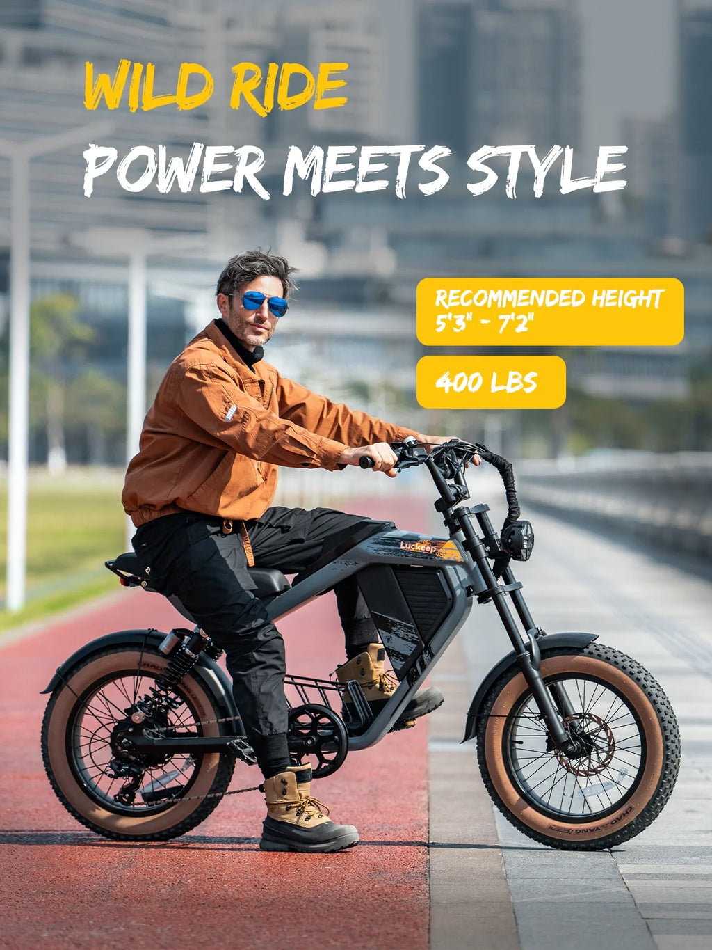 Luckeep M5 Electric Bike for Adults/Teen, 1500W Peak Motor, Max 32MPH, 48V 15AH Battery, Max 60 Miles Electric