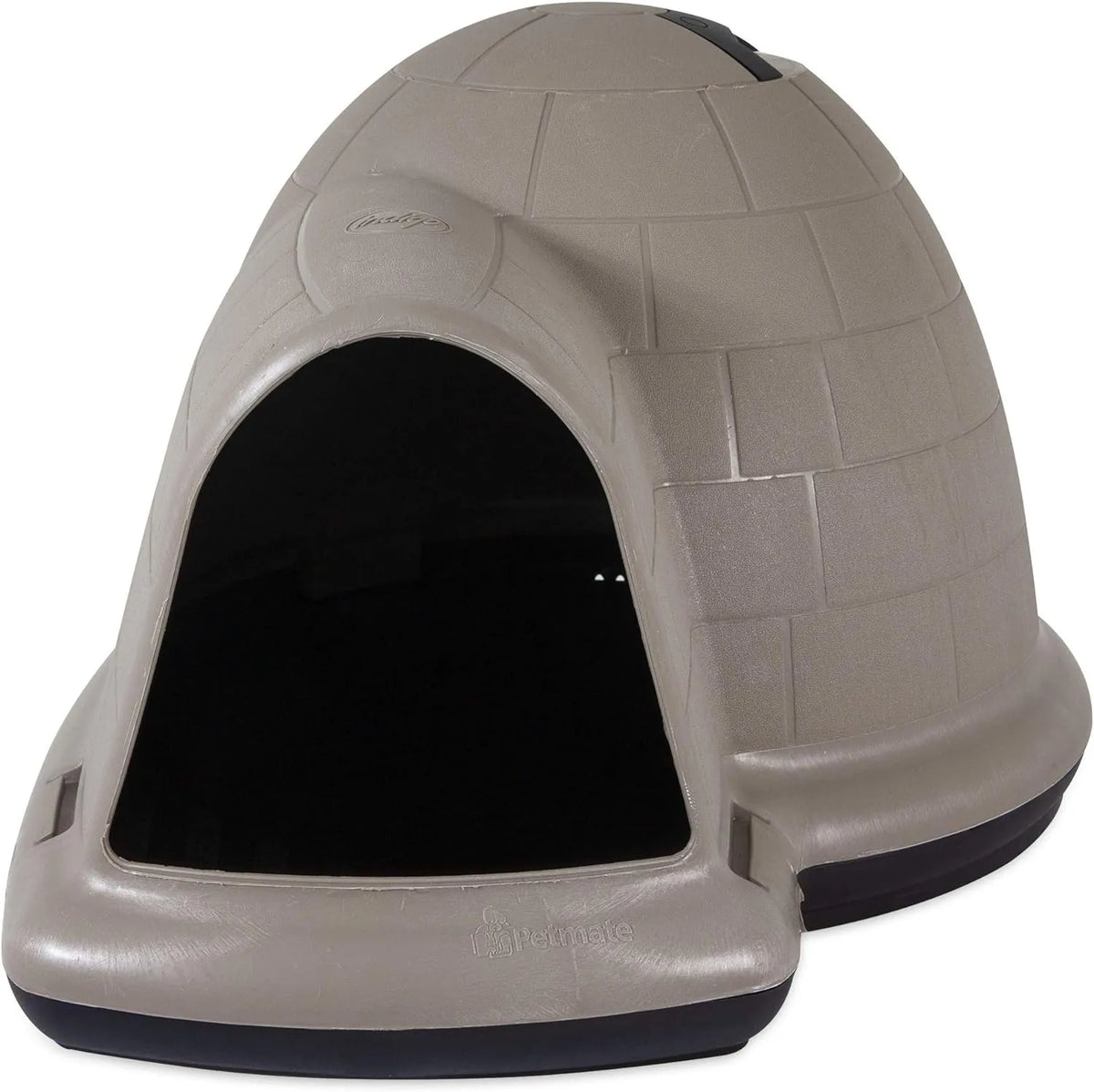 Petmate Indigo Dog House (Igloo Dog House. Made in USA with 90% Recycled Materials. All-Weather Protection Pet