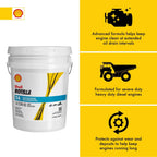 Shell Rotella T4 Triple Protection 15W - 40 Diesel Motor Oil, 5 Gallon Pail
