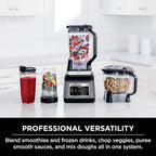 Ninja BN801 Professional Plus Kitchen System 1400 WP 5 Functions for Smoothies Chopping Dough & More with Auto IQ