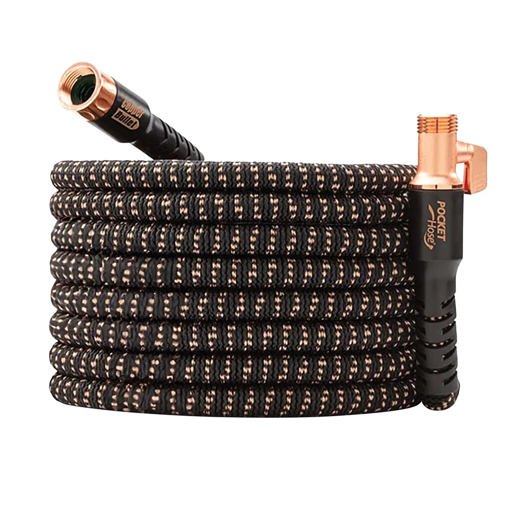Copper Bullet by Pocket Hose, 3/4" Ultra - Light x 100 Ft Expandable Garden Hose with Spray Nozzle