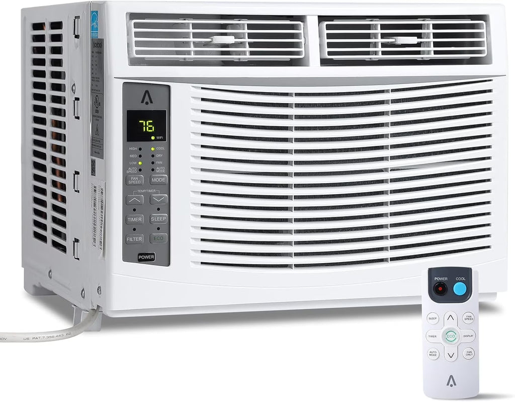 GAOMON Smart 6000 BTU Window Air Conditioner - WiFi - Enabled AC with Remote & App Control, Timer, Sleep Mode, Easy