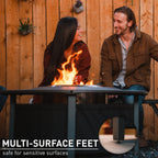Solo Stove Fire Pit Surround Tabletop, Small Elevation for Ranger and Bonfire Wood Burning Outdoor Fire Pit, Powder