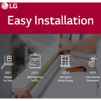 LG 8, 000 BTU 340 Sq Ft Window Air Conditioner with Remote Control, White, LW8016ER