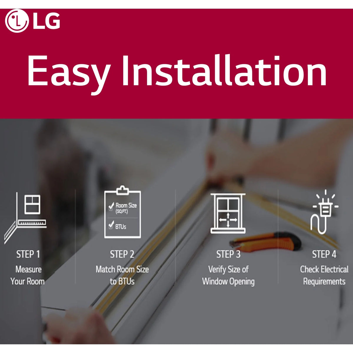 LG 8, 000 BTU 340 Sq Ft Window Air Conditioner with Remote Control, White, LW8016ER