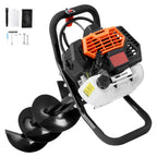 KFFKFF Gas Earth Auger, 52CC 1450W, Includes 8 Drill Bit & Extension Rod, Ideal for Garden, Farmland Fence