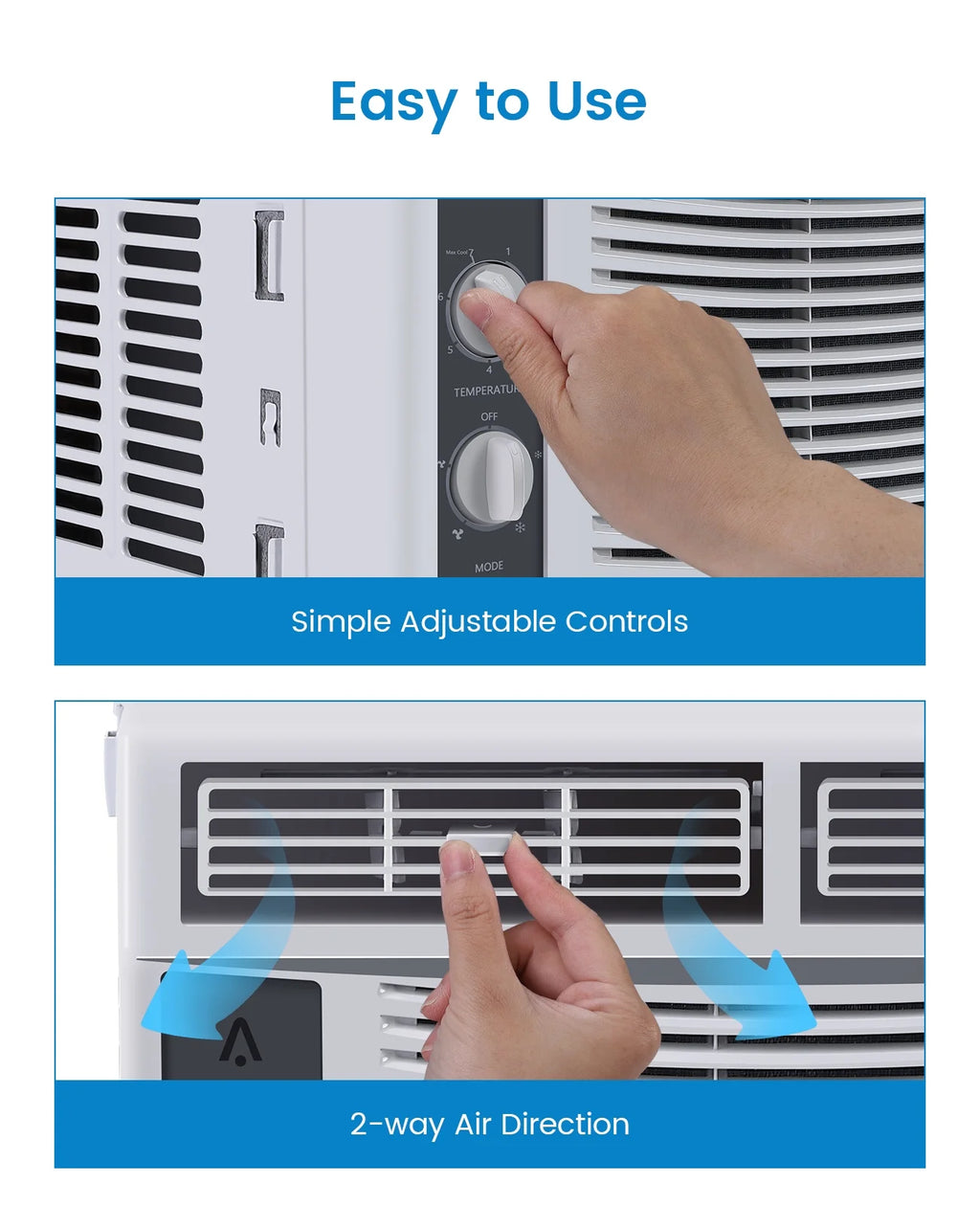 Garvee 5000 BTU Window Air Conditioner, Fast Cooling for Rooms up to 150 Sq. Ft, Window Ac Unit with 7 Level
